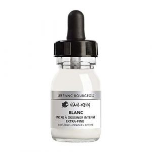 Image de Lefranc & bourgeois Encre de couleur Nan-King, 30 ml, Blanc