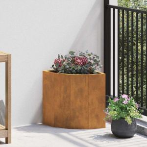 VidaXL Jardini&egrave;re D'angle Rouill&eacute; 30 X 30 X 35 Cm