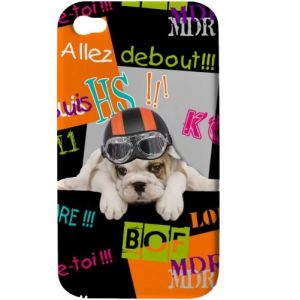 Akashi ALTCI4104268 Debout Puppy - Coque pour iPhone 4 / 4s + protection d'écran