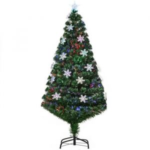 Homcom Sapin de Noël artificiel LED 60x60x150cm Vert