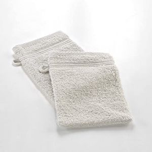 2 Gants de Toilette 15 x 21 Cm Lin, 100% Coton, Tendresse