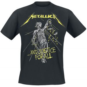 Metallica and Justice for All Tracklist Homme T Shirt Manc s Courtes Noir 3XL