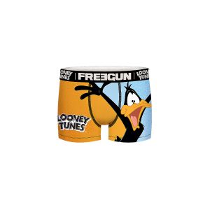 Freegun Boxer Enfant Daffy Duck, Caleçon Garçon Looney Tunes, Respirant & Stretch, Noir, Orange, Bleu, Taille 14/16 Ans