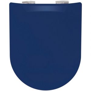 Olfa Abattant uni wood slim double avec descente assist&eacute;e Bleu Roi 36.5x48 cm