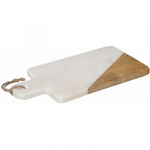 Secret de Gourmet Planche à Découper en Marbre Geom 30cm Blanc