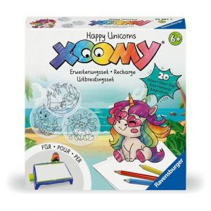 Ravensburger Happy Unicorns 25987 Kit d'extension Midi ou Maxi, Xoomy avec 20 Nouveaux Motifs