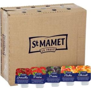 St Mamet 150 barquettes de confiture 25gr - 5 parfums