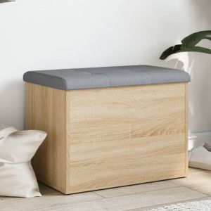VidaXL Banc de rangement chêne sonoma 62x42x45 cm bois d'ingénierie Sonoma oak