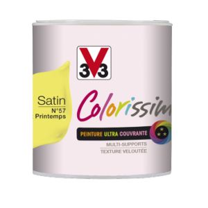 V33 Colorissim satin vert printemps 500 ml - Peinture acrylique multi-supports