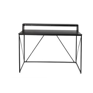 Image de Miliboo Bureau design métal gris et noir WALT