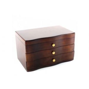 Wadiga Boîte à bijoux Miroir Velours Bois MDF (27 x 18 x 16 cm) - Dkd Home Decor