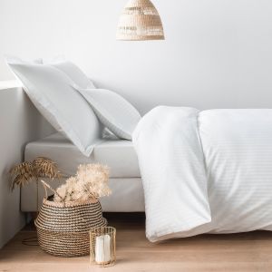 Housse de couette coton blanc 140x200