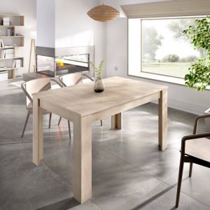 Table extensible Caladora, Console extensible multi-positions, Table à manger avec rallonge, 140/190x90h77 cm, Chêne