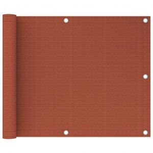 VidaXL Écran de balcon Terre cuite 75x500 cm PEHD
