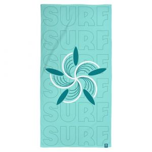 Paris 2024 Jeux Olympiques Surf Drap de Plage Imprimé | 100% Coton | Oeko-TEX | 75x150 cm | Bleu