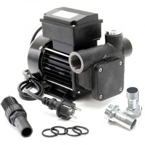 wiltec Pompe à Fuel Gasoil bio Autoaspirante – 230 v / 550 w / 80 l/min – Hauteur d'aspiration max. de 2 m – Pour gazole et huile de chauffage