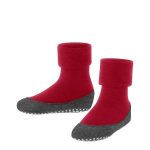 Falke Cosyshoe K HP laine picots sur la semelle 1 paire, Chaussettes Chaussons Mixte enfant, Rose (Red Pepper 8074), 35-36