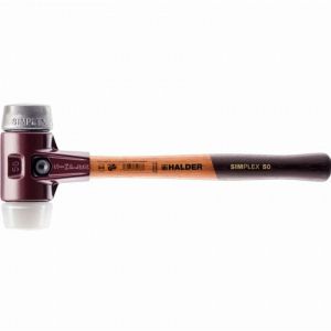 Maillet HALDER SIMPLEX Superplastique / métal doux avec boîtier en fonte malléable et manche en bois - D=30 mm - 3079.030
