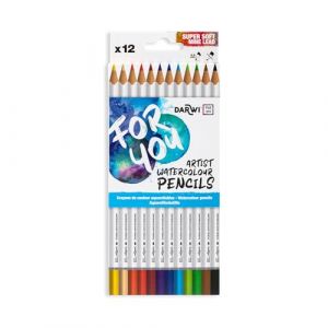 Darwi For You DF2200012K01C - Boîte de 12 crayons de couleur aquarellables