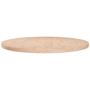 VidaXL Dessus de table rond &Oslash;60x2,5 cm Bois de ch&ecirc;ne massif non trait&eacute;