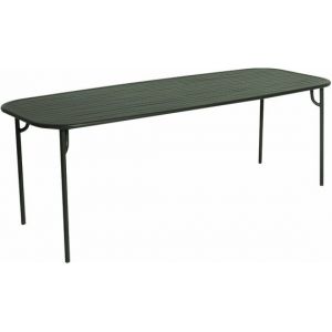 Petite friture Table de jardin rectangulaire vert bouteille 220 cm Week end