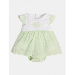 Guess Body-robe Saint-Gall Vert Kids - Couleur Vert - Taille 9-12 mois