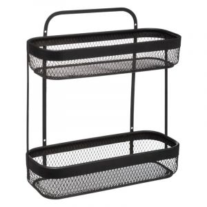 Étagère 2 Niveaux Design "Mayaj" 35cm Noir Prix