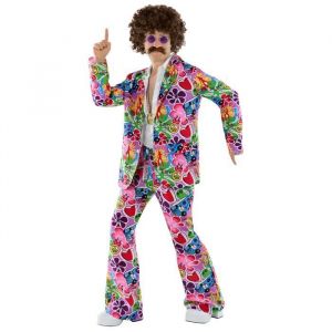 Fun Shack Costume Hippie Homme Déguisement Années 60 et 70 Tenue Vintage Halloween Homme