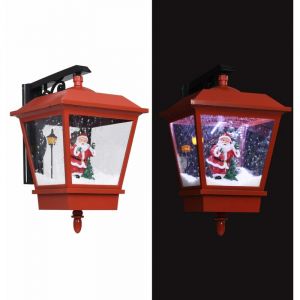 Image de VidaXL Lampe murale de Noël lumières LED et Père Noël Rouge 40x27x45cm