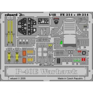 Eduard MAQUETTE P 40E WARHAWK HASEGAWA 1/48 49314