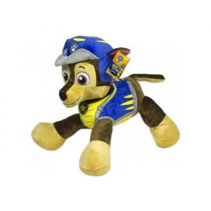 Peluche pat patrouille couche 55 cm chase - peluche enfant chien - doudou licence dino rescue