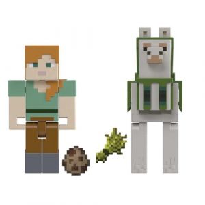 Mattel Minecraft Pack de 2 Figuras Alex y Llama 8cm