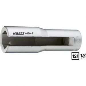 Hazet Douille pour la sonde lambda - Carr&eacute; creux 12,5 mm (1/2 pouce) - Profil &agrave; 6 pans ext&eacute;rieurs - Taille: 22 - Longueur totale: 110 mm - 4680-2