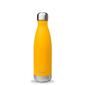 Image de Qwetch Bouteille Isotherme INOX 500ml - Maintient Vos Boissons au Chaud Pendant 12 Heures & au Frais Pendant 24 Heures - BPA Free - Safran