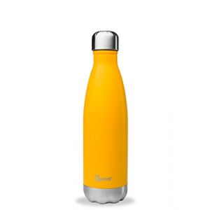 Image de Qwetch Bouteille Isotherme INOX 500ml - Maintient Vos Boissons au Chaud Pendant 12 Heures & au Frais Pendant 24 Heures - BPA Free - Safran