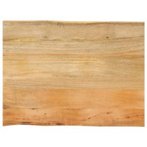 VidaXL Dessus de table 70x60x2,5 cm bord vivant bois massif manguier