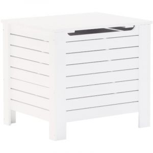 VidaXL Boîte de rangement avec couvercle RANA blanc bois massif de pin