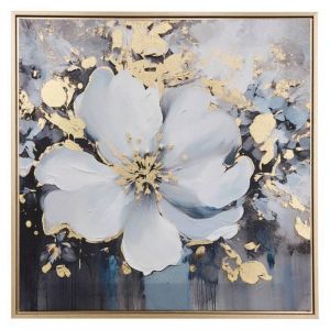 Toile imprimée Jiho bleu encadrée