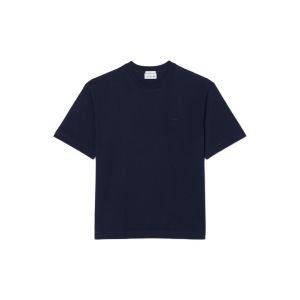 Lacoste T-shirt Loose Fit Heavy manches courtes bleu marine - S