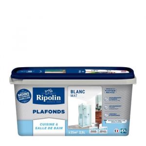 Ripolin Peinture plafonds cuisine & salle de bain - Blanc mat 2,5L
