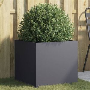 VidaXL Jardinière anthracite 49x47x46 cm acier laminé à froid