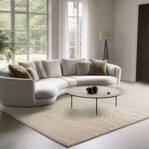 The Carpet - Elisa tapis salon moderne doux motif géométrique beige