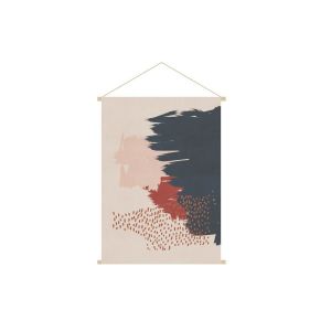 Miliboo Kakémono tableau en toile suspendue motif abstrait sur fond L40 x H60 cm SIWA