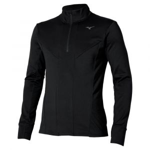 Mizuno Active Warmalite Half Zip Maillot De Course Hommes - Noir, Taille XXL