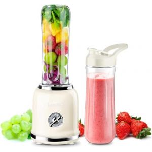 Retro blender KitchenApp- Blender à emporter - Machine à smoothie - Deux bouteilles incluses