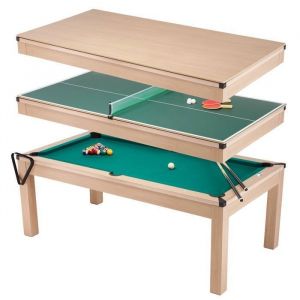 Kangui Table de billard 3 en 1 : billard américain tennis de table et table 6 à 8 personnes