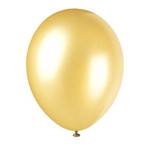 Unique Party 80082 - Paquet de 8 Ballons Nacrés en Latex - 30 cm - Or
