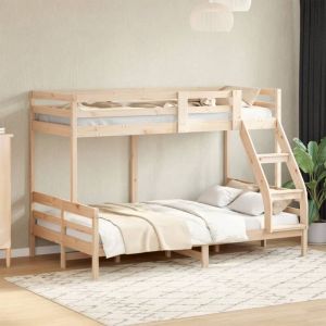 VidaXL Lit superposé 90x200/120x200 cm bois de pin massif
