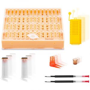 Wiesenfield Kit apiculteur - Élevage de reines - 322 pcs - picking chinois - cupule pour abeille - cage d'éclosion bigoudi