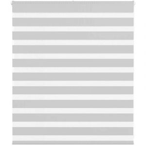 VidaXL Store zèbre gris clair largeur du tissu 125,9 cm polyester